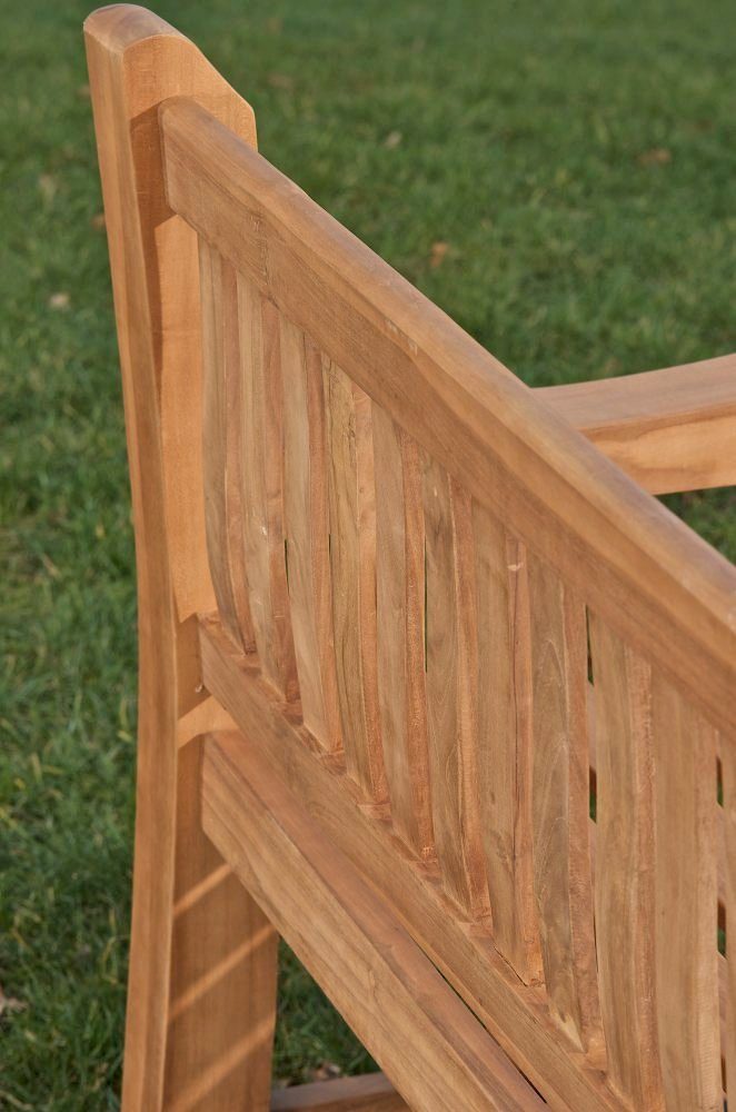 CLP Gartenbank Teakbank Jackson V2, Garten Bank Sitzbank Teak-Holz