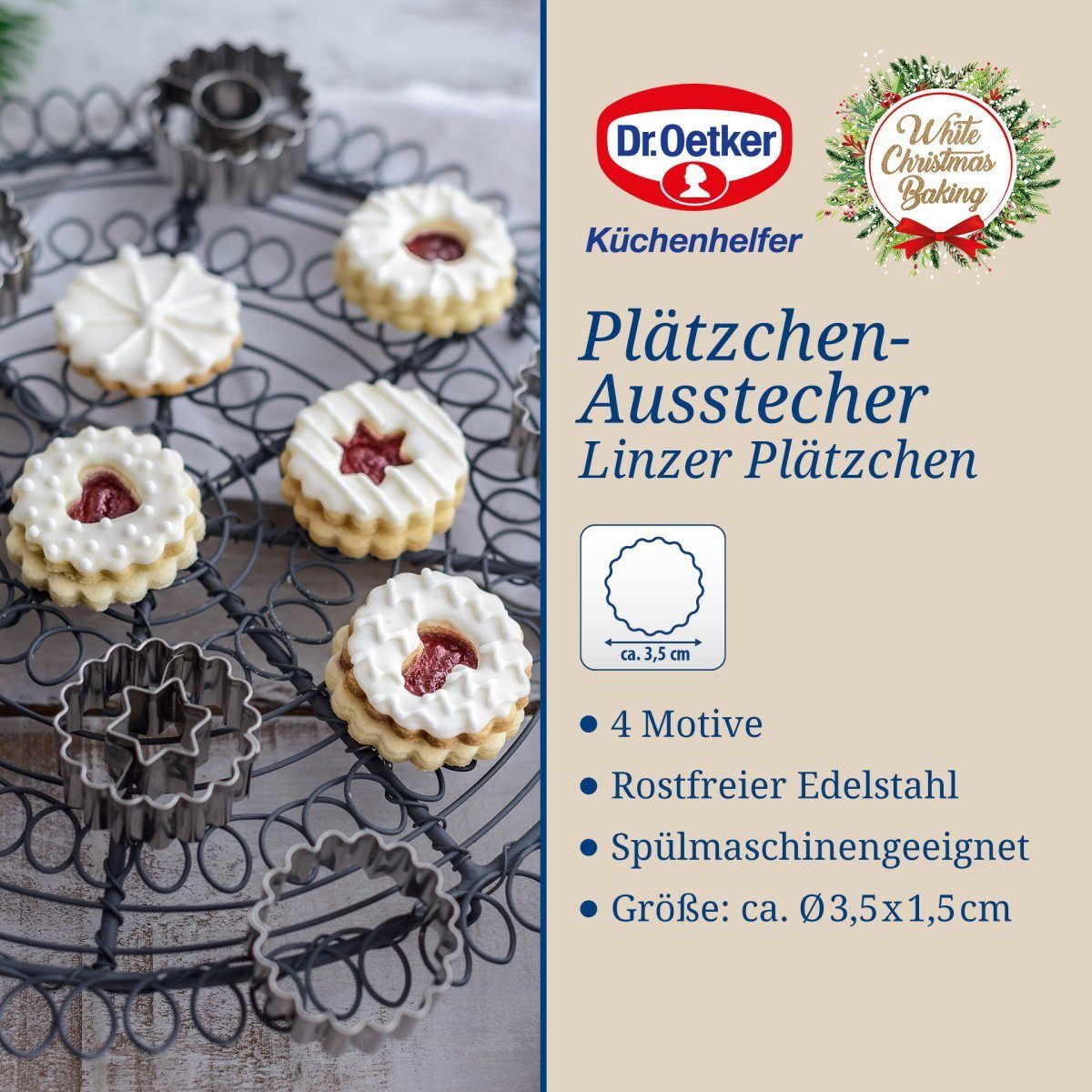 Dr. Oetker Ausstechform White Christmas Baking