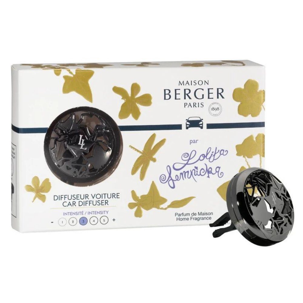 MAISON BERGER PARIS Diffuser Autoduft Aroma Set Lolita Lempicka, Der Diffuser verfügt über einen multidirektionalen Clip, der sich leicht an den Lüftungsschlitzen befestigen lässt., Inkl. Duftkeramik Lolita Lempicka