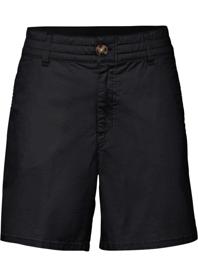 High Waist Shorts aus Twill