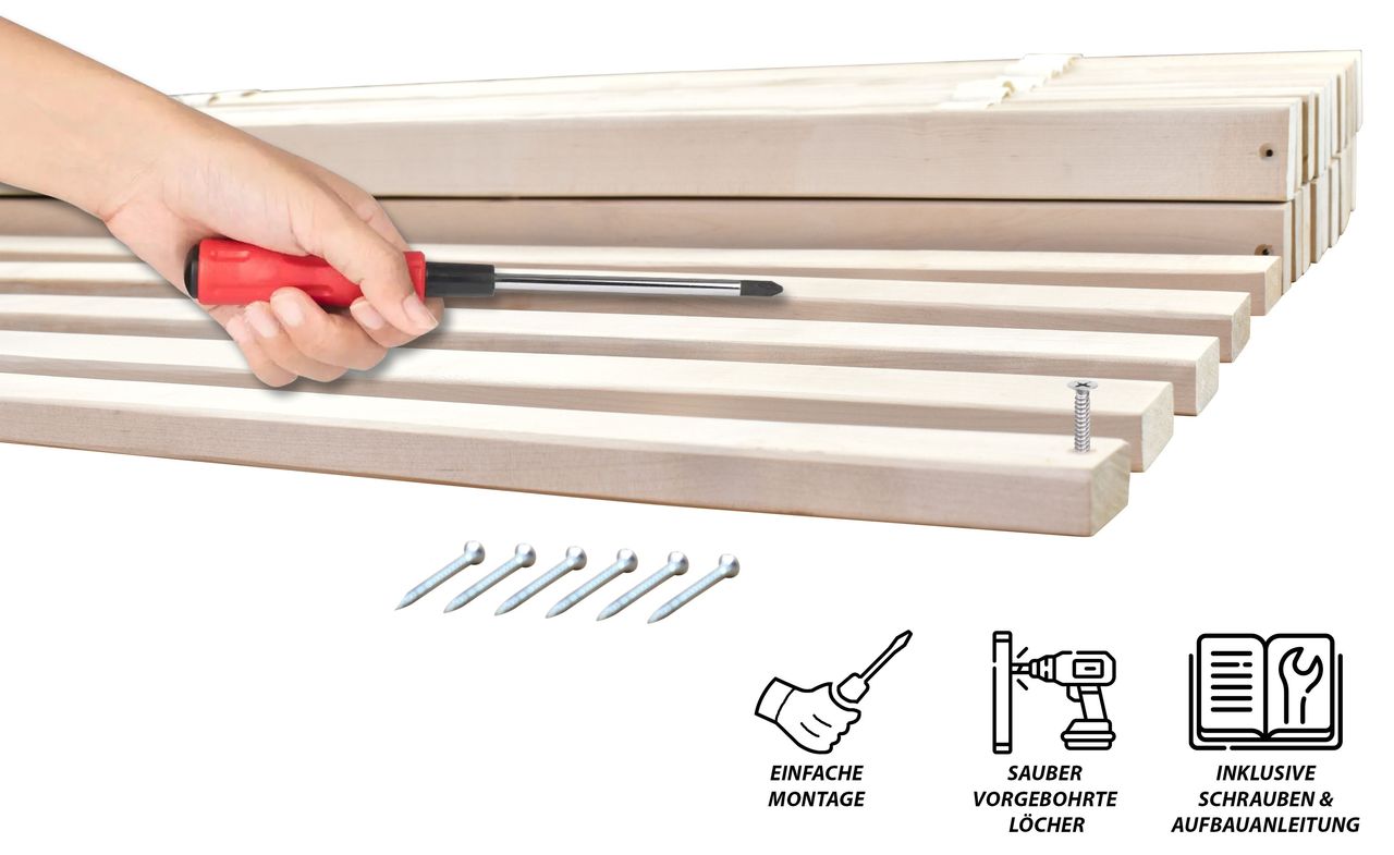 Coemo Rollrost 25 ! extrastabile Leisten 90 x 200 cm