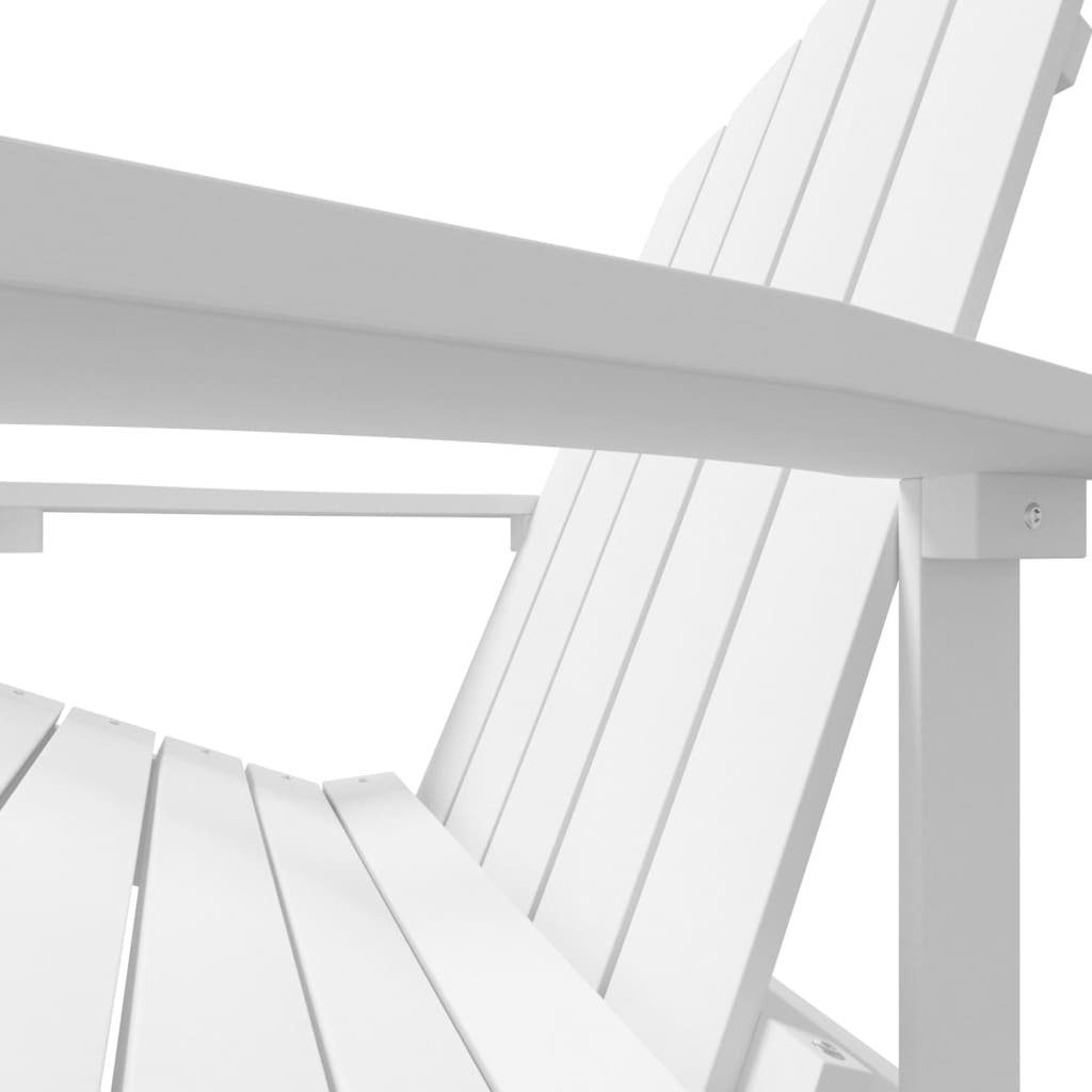 vidaXL Gartenstuhl Adirondack-Gartenstuhl HDPE Weiß (1 St)