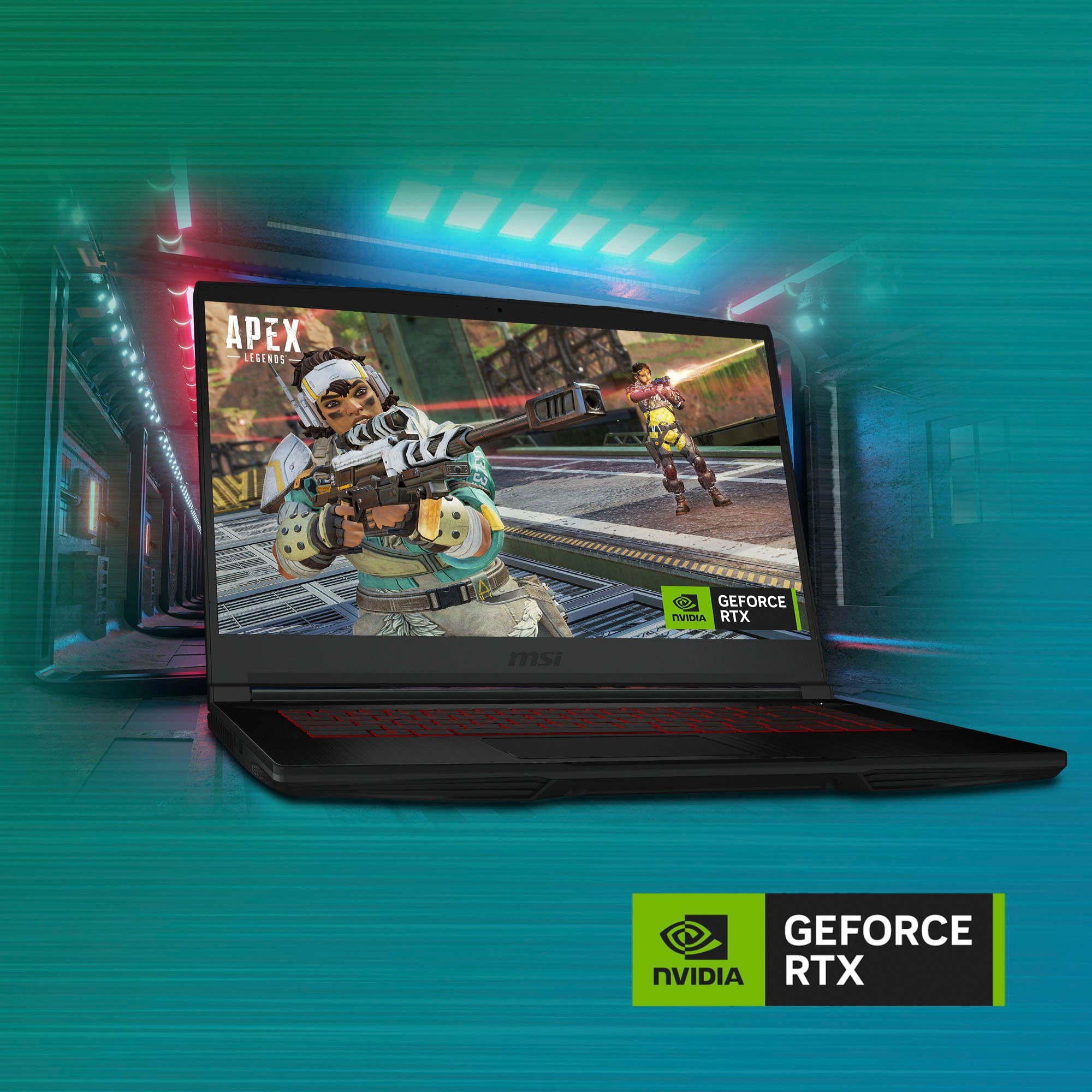 MSI Thin GF63 12UC-822 Gaming-Notebook (39,6 cm/15,6 Zoll, Intel Core i5 12450H, GeForce RTX 3050, 512 GB SSD)