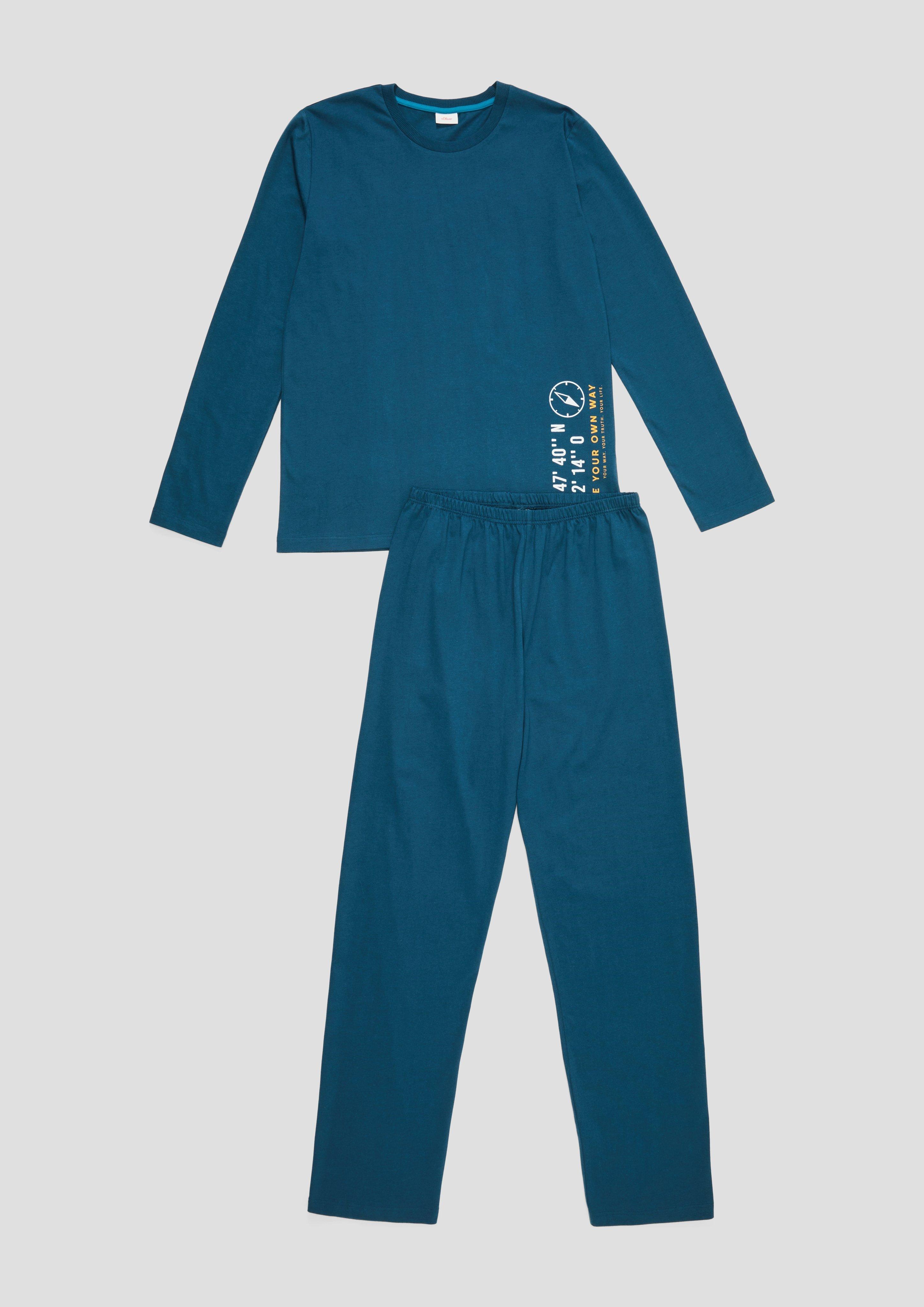 Langes Pyjama-Set aus reiner Baumwolle  6008512-5362