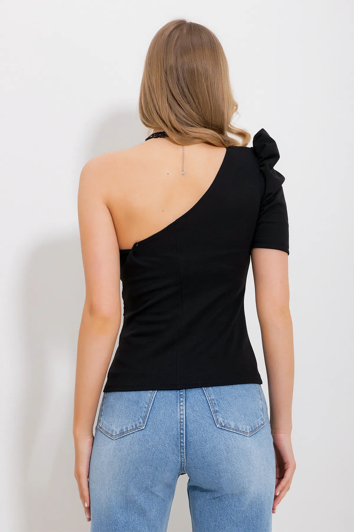 Trend Alaçatı Stili  Bluse - Schwarz - Regular Fit