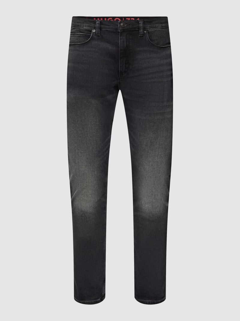 Jeans mit 5-Pocket-Design in dunkelgrau