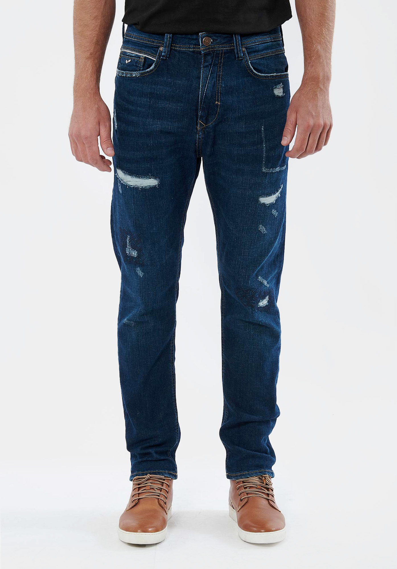 TYREL  Jean bleu slim tapered homme
