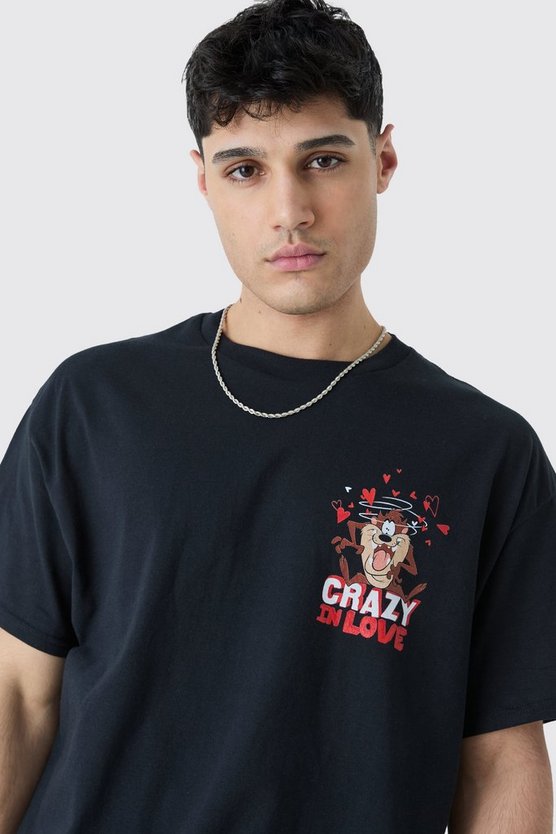 Oversize T-Shirt mit lizenziertem Valentines Taz Print
