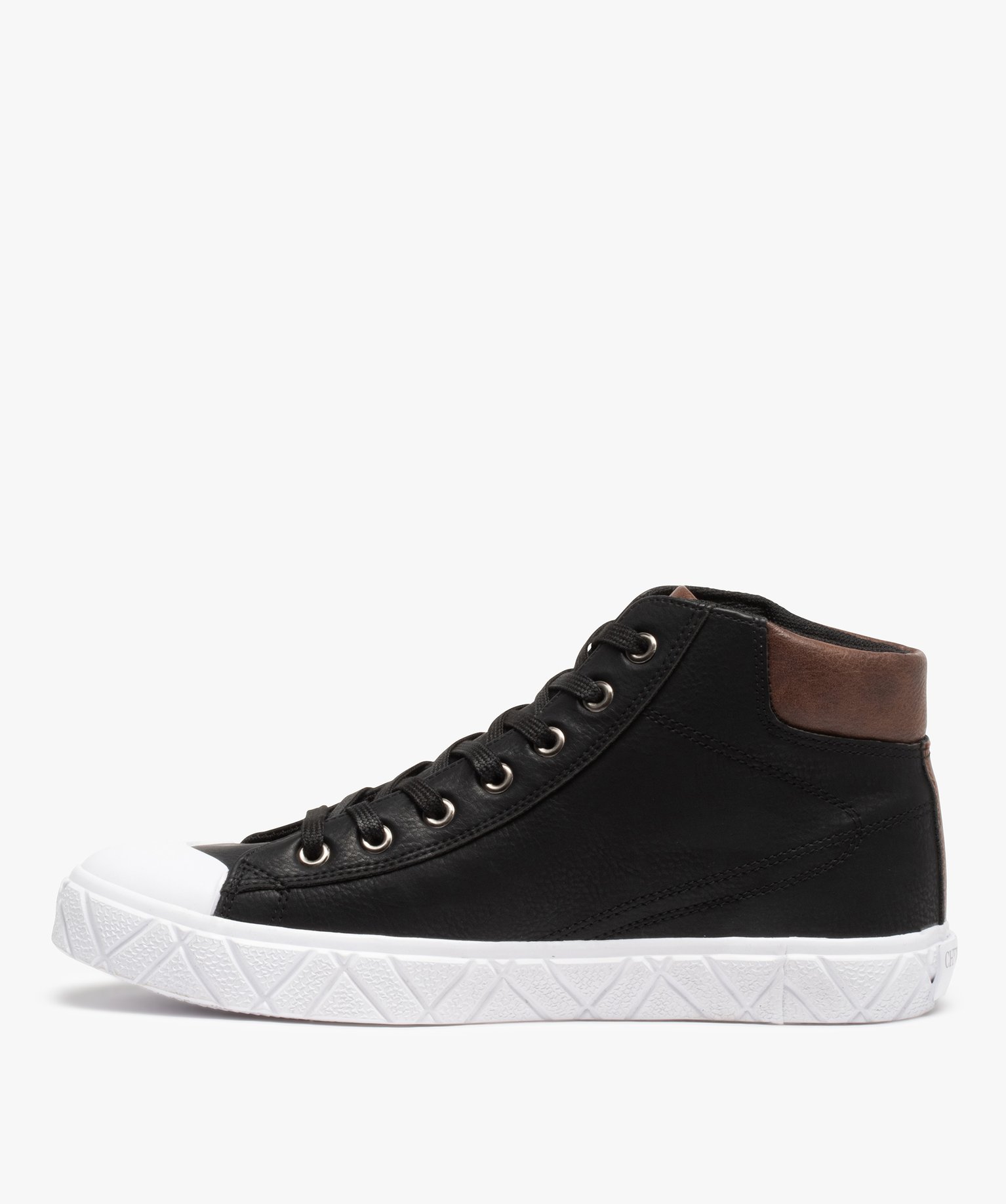 Baskets homme semi-montantes unies à lacets - Chevignon noir | GEMO