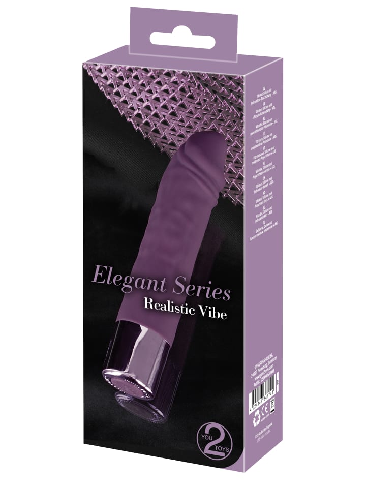 Elegant Series Vibrator Realistic Vibe in lila günstig kaufen 14,3 cm