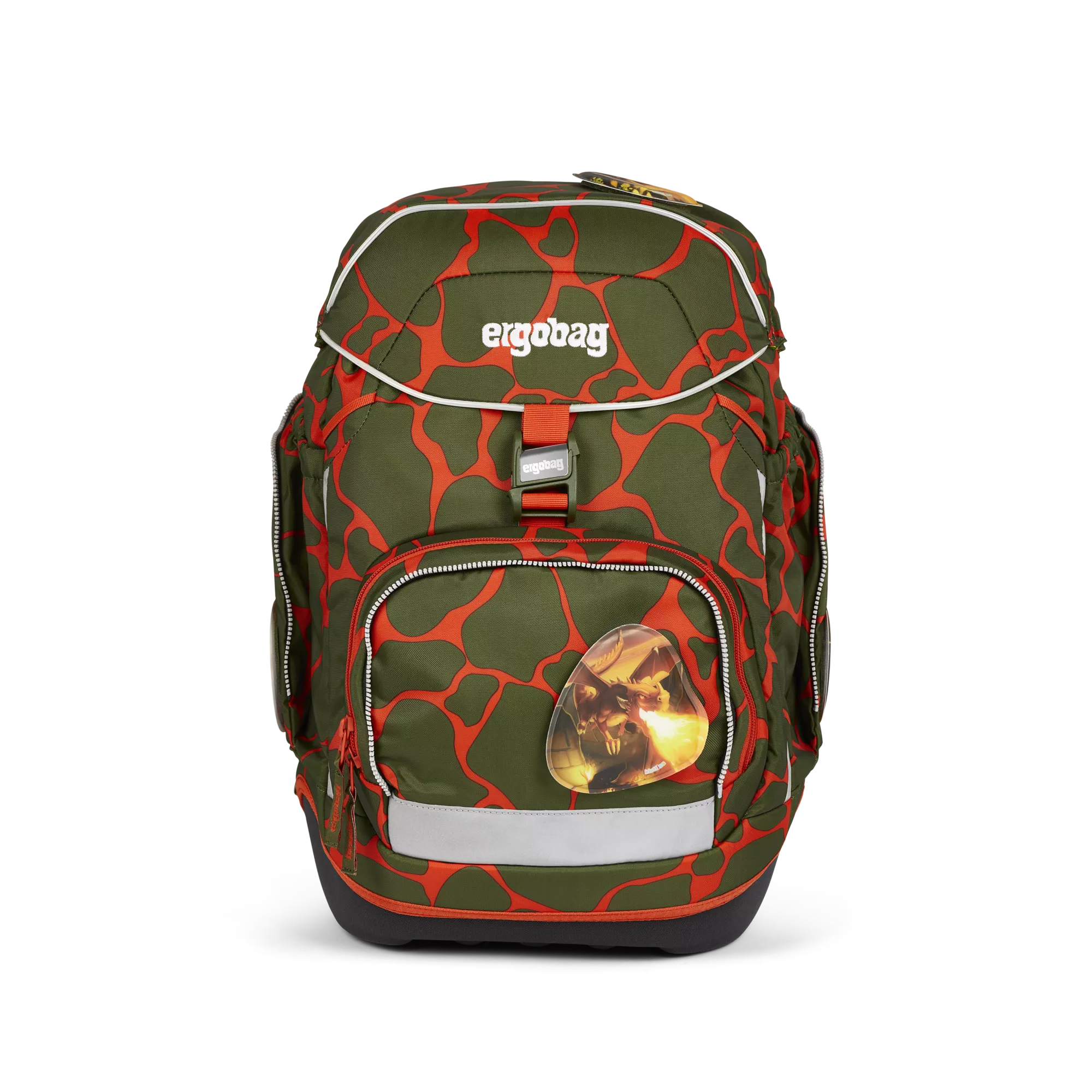 ergobag Schulrucksack-Set Feuerspeibär