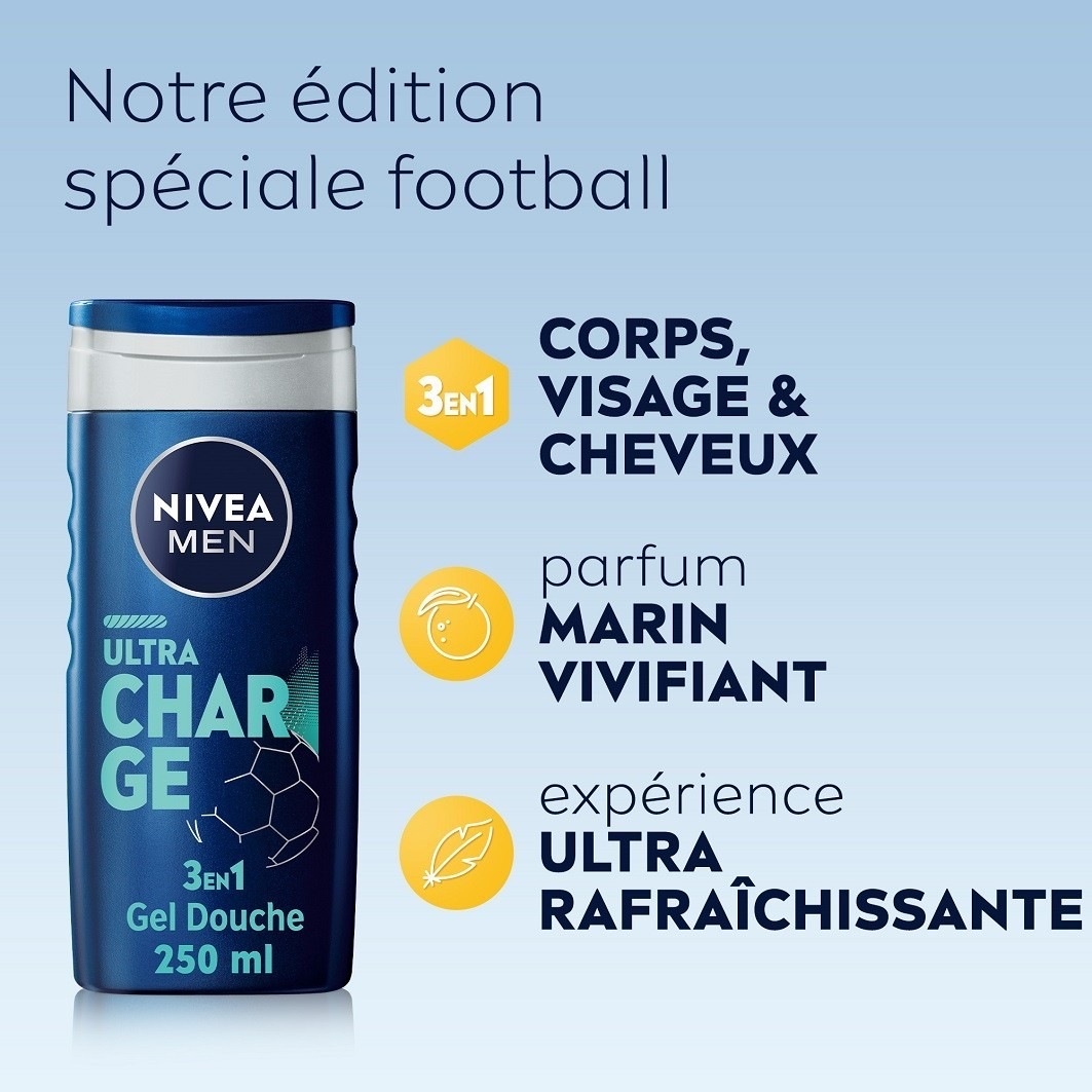 NIVEA Żel pod prysznic dla mężczyzn 3 w 1 Marine
