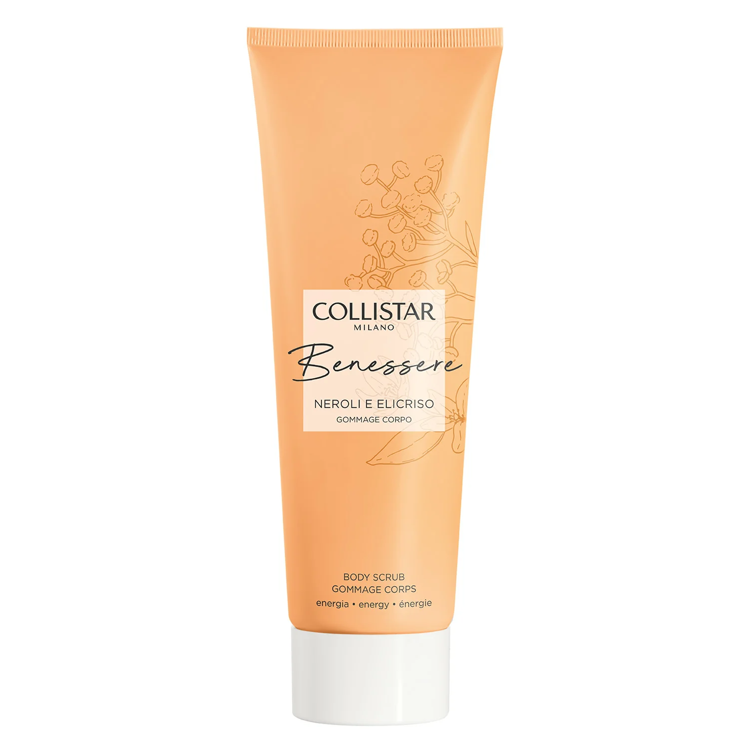 Telový peeling s neroli a slamienkou Wellbeing - exfoliačný
