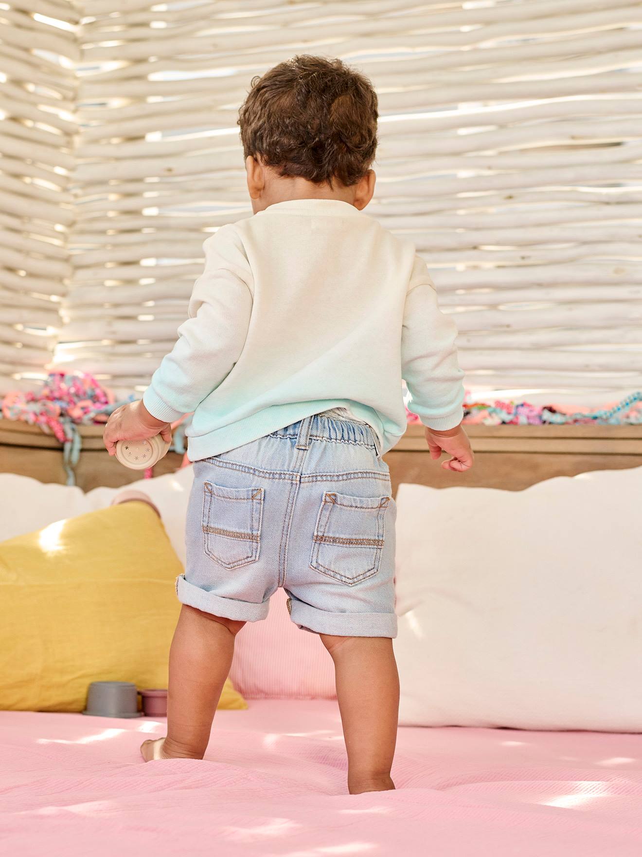 Vertbaudet Baby Sweatshirt mit Recycling-Polyester - himmelblau