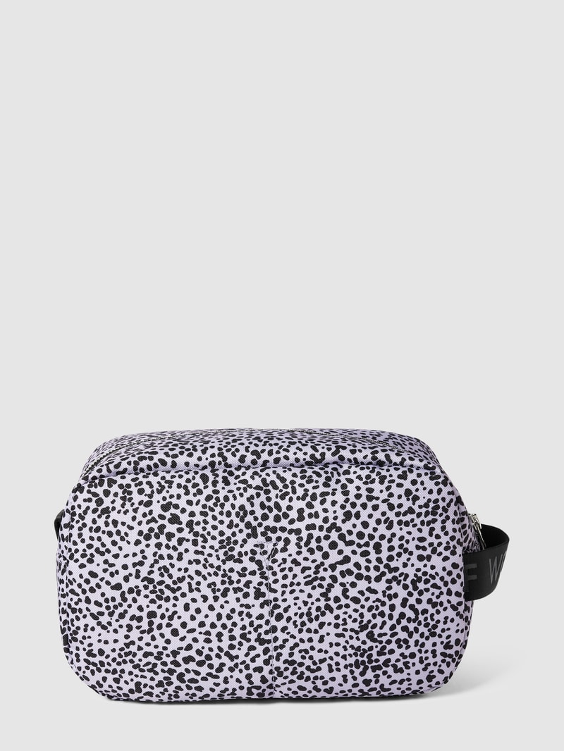 Kosmetiktasche mit Allover-Muster Modell 'Julia' in lila
