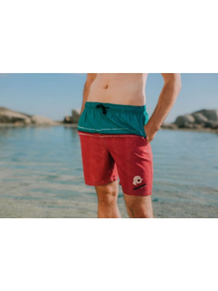 GUGGEN MOUNTAIN Badehose für Herren in rot in rot günstig kaufen