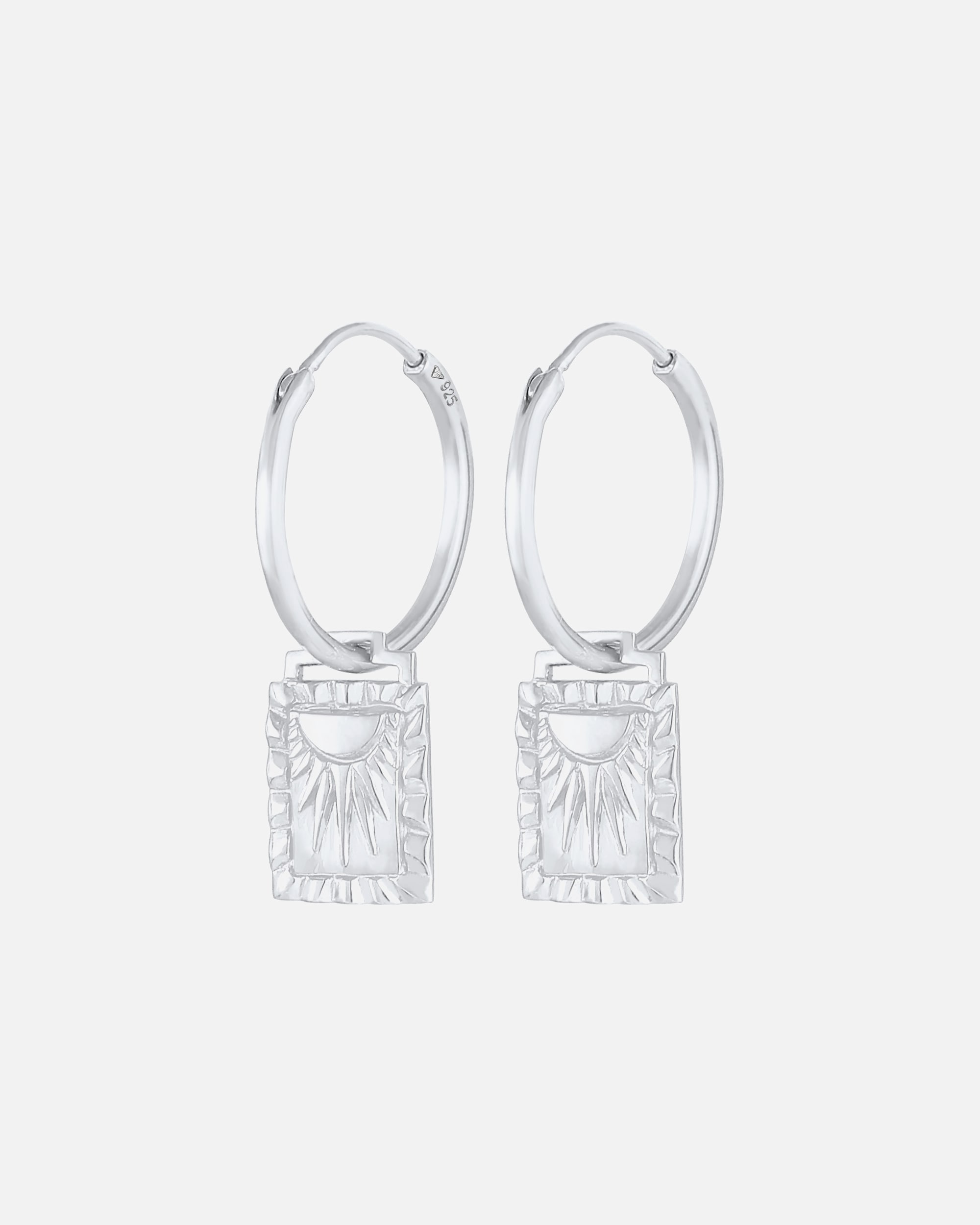 Ciondolo Elli Creole da donna, moneta vintage con sole in argento sterling 925
