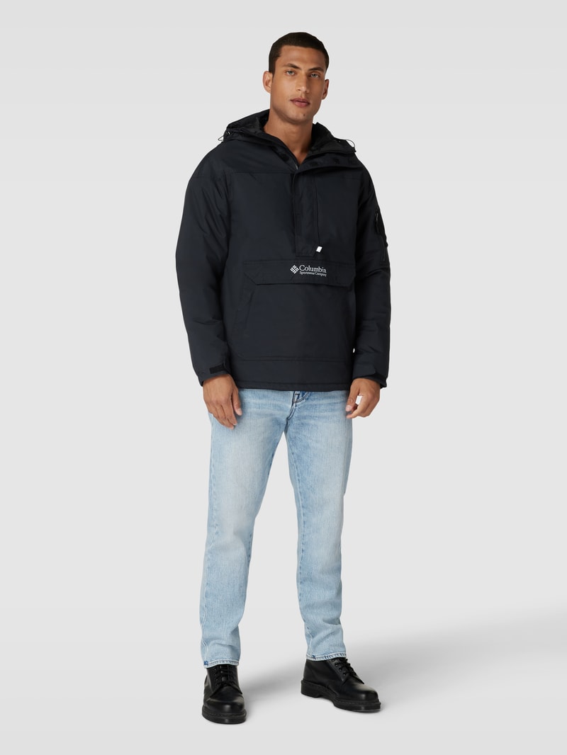 Windbreaker mit Label-Detail Modell 'Challenger' in schwarz