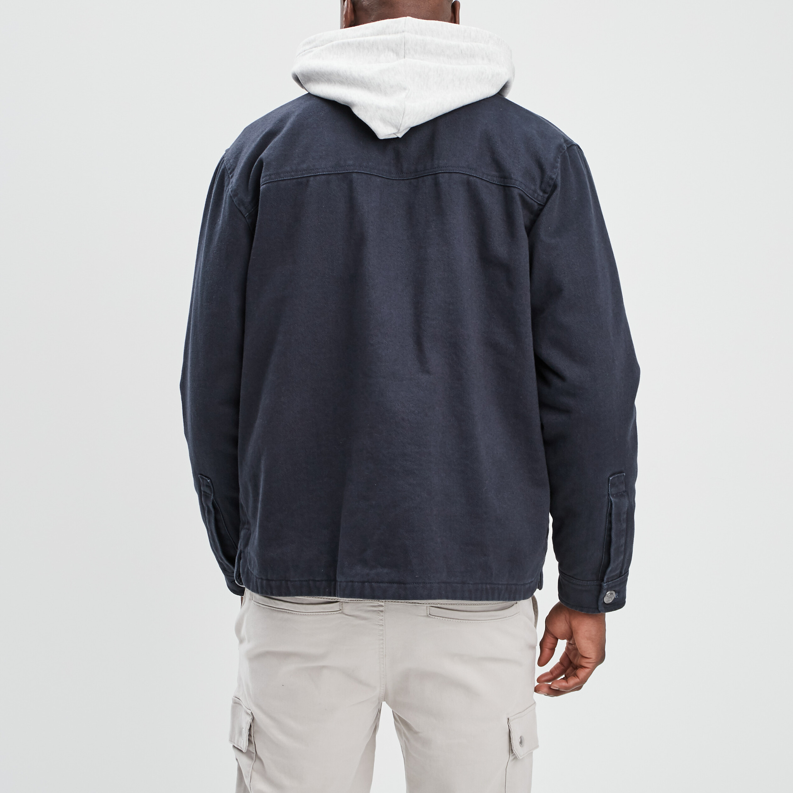 Veste droite boutonnée bleu marine homme | La Halle