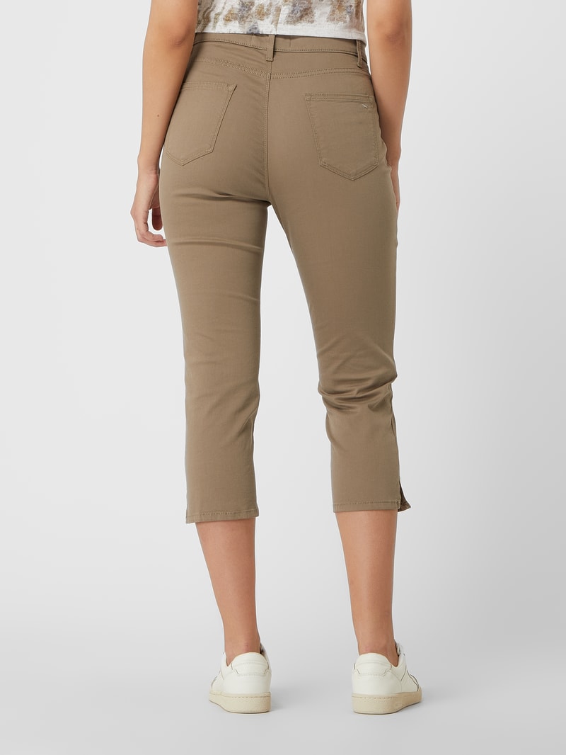 Slim Fit Caprijeans mit Stretch-Anteil Modell 'Mary' in khaki