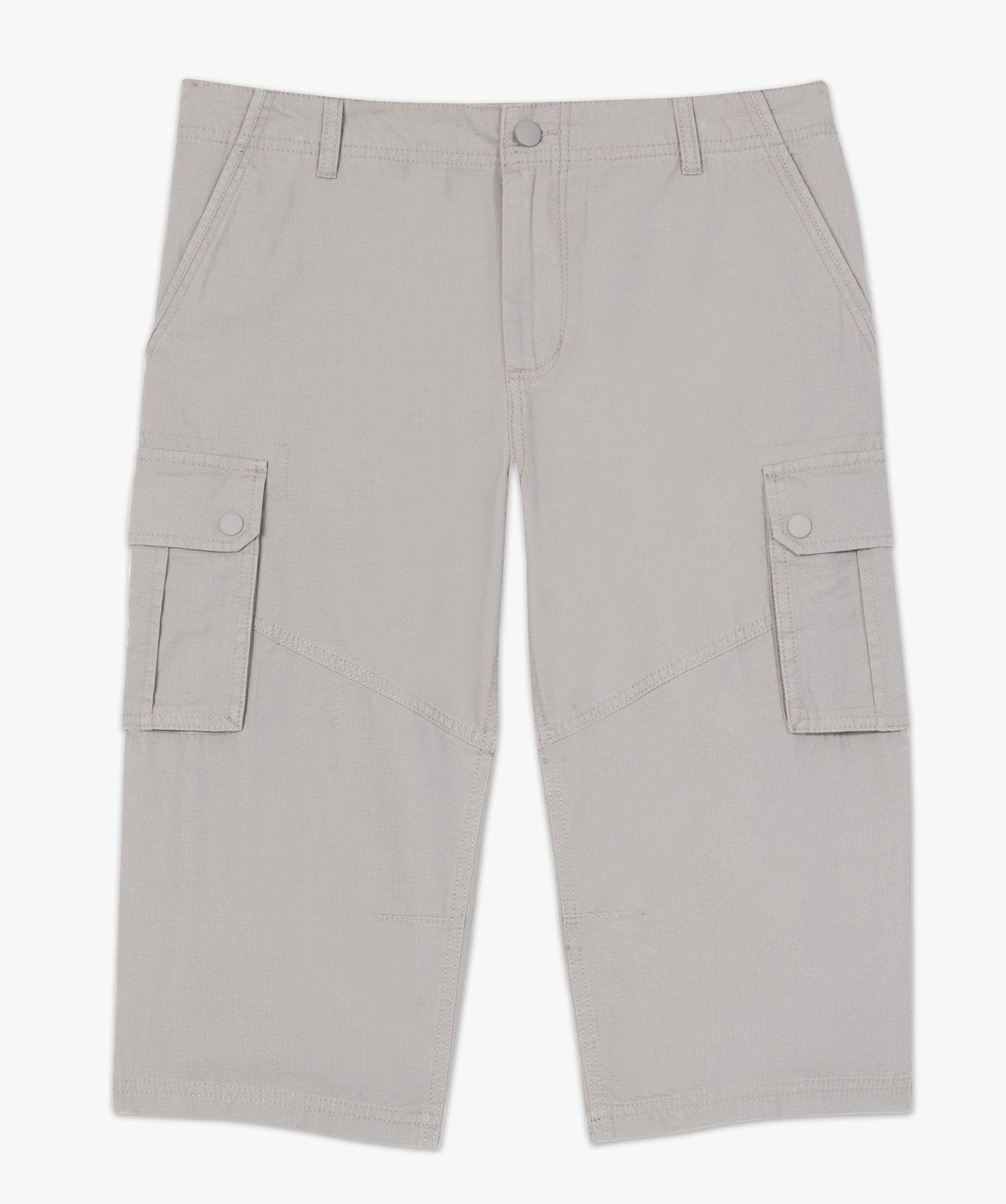 Pantacourt homme multipoche gris clair | GEMO