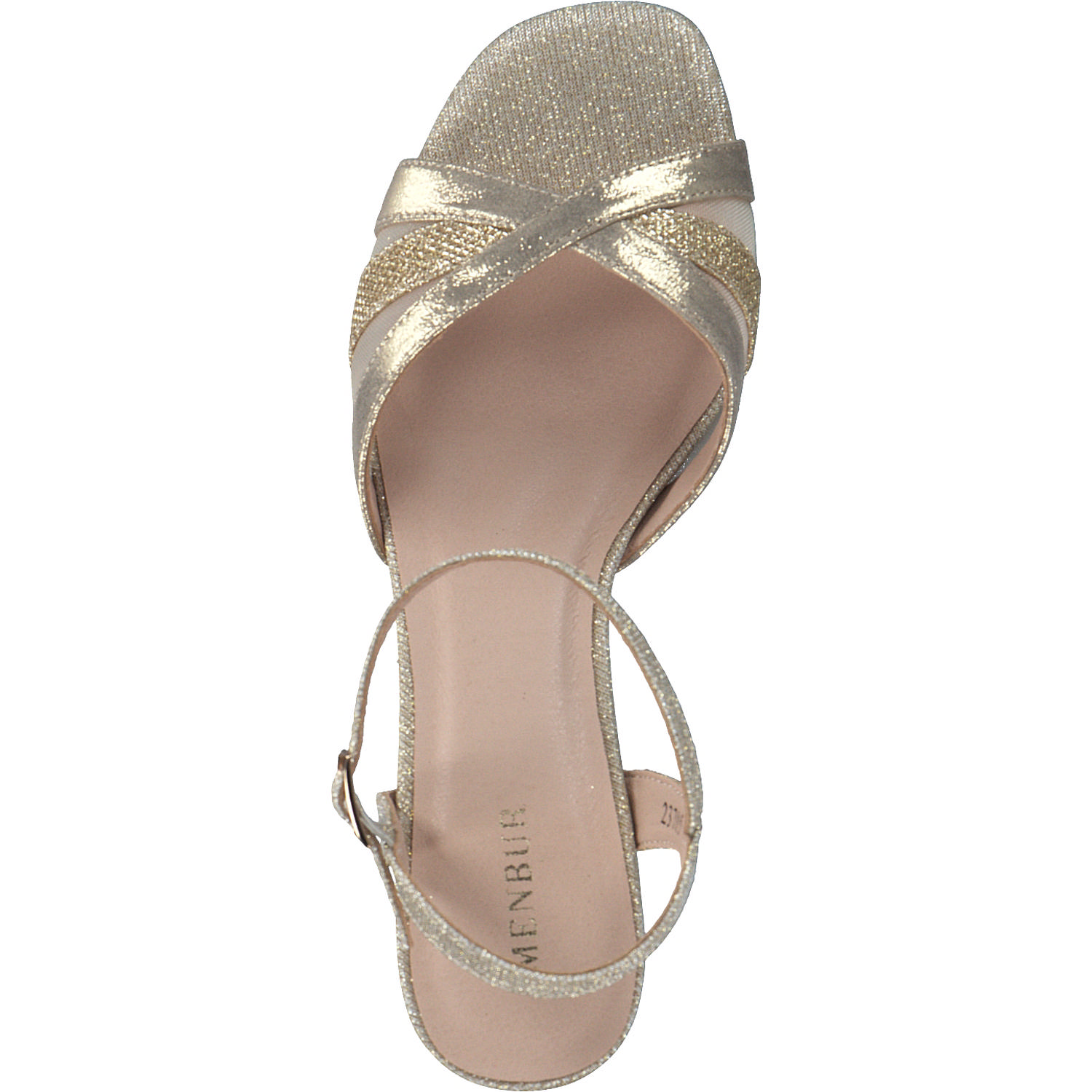 Menbur 23705, Plateau-Sandaletten, Damen, gold
