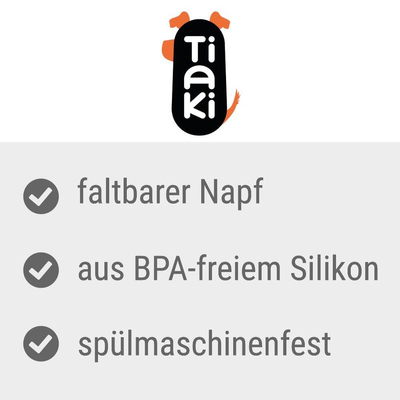 TIAKI Silikon Reisenapf, schwarz zu TOP-Preisen