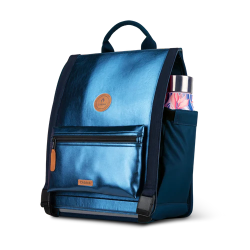 Discover Large Glenfinnan navy blue schoolbag with flap