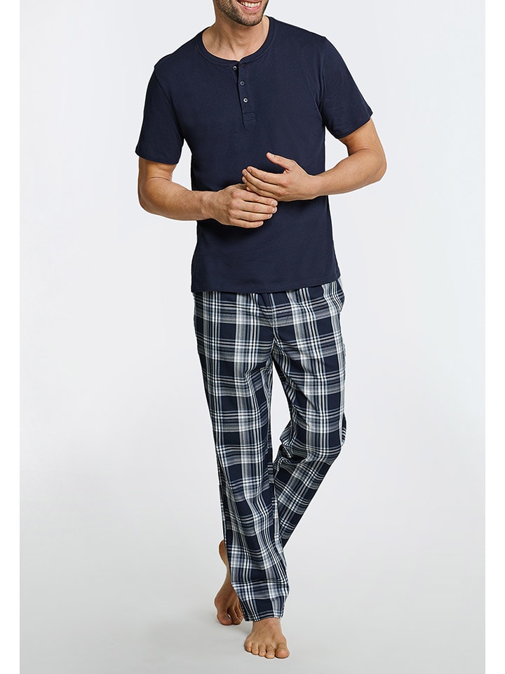 Schiesser Pyjama-Hose in Dunkelblau günstig kaufen