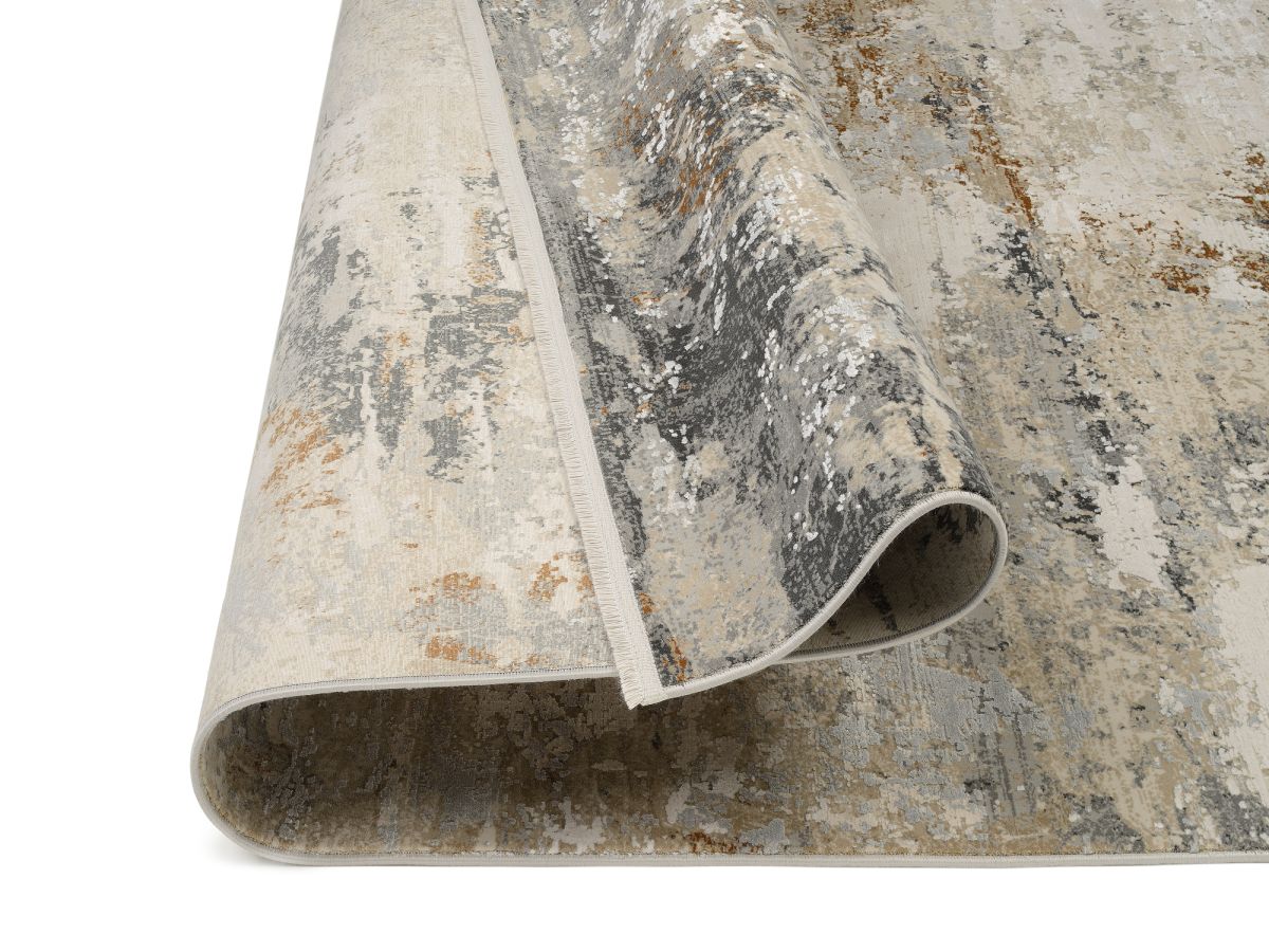 Webteppich Gala Beige-Grau 67 x 130 cm
