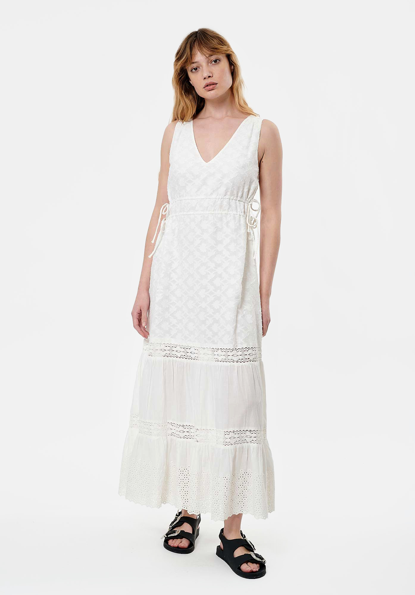 GOYAV  Robe longue blanche Femme