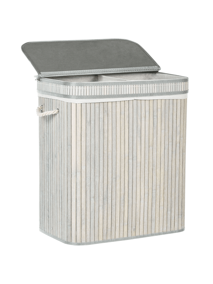 Beliani Wäschekörbe KALTHOTA in Grau - (W) 52 x (H) 60 x (L) 34 cm günstig kaufen onesize