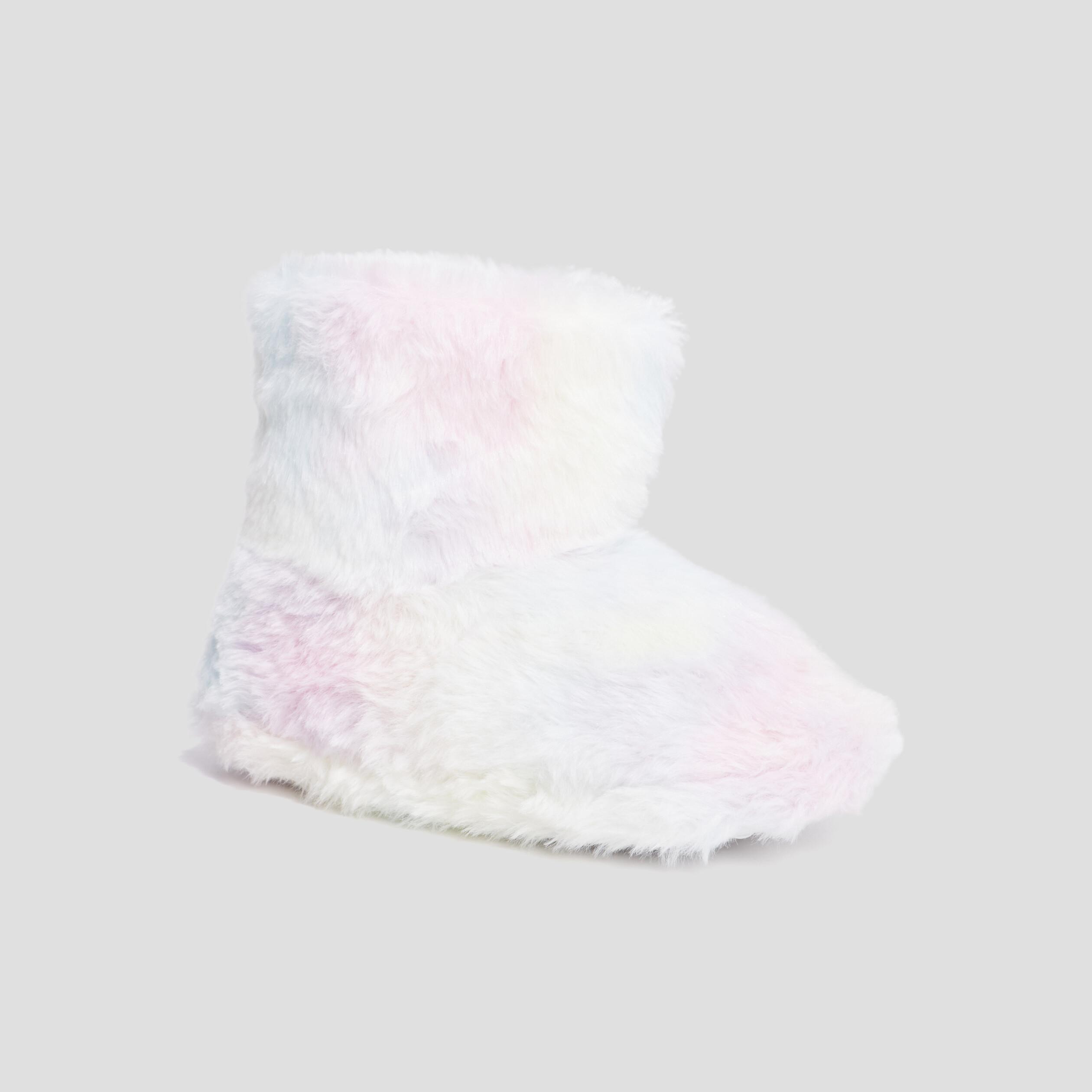 Chaussons bottines fourrure multicolore fille | La Halle