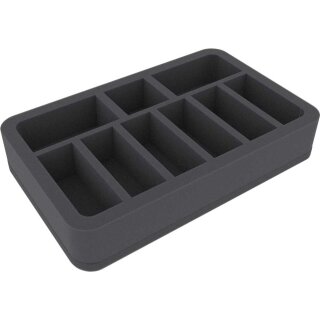 Feldherr 50 mm Half-Size Schaumstoff mit 9 Fächern und angeklebten Boden