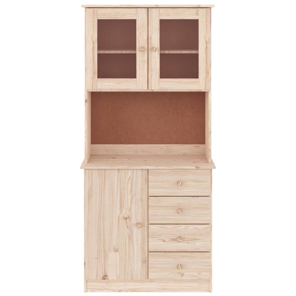 vidaXL Sideboard Highboard ALTA 77x35x165 cm Massivholz Kiefer (1 St)