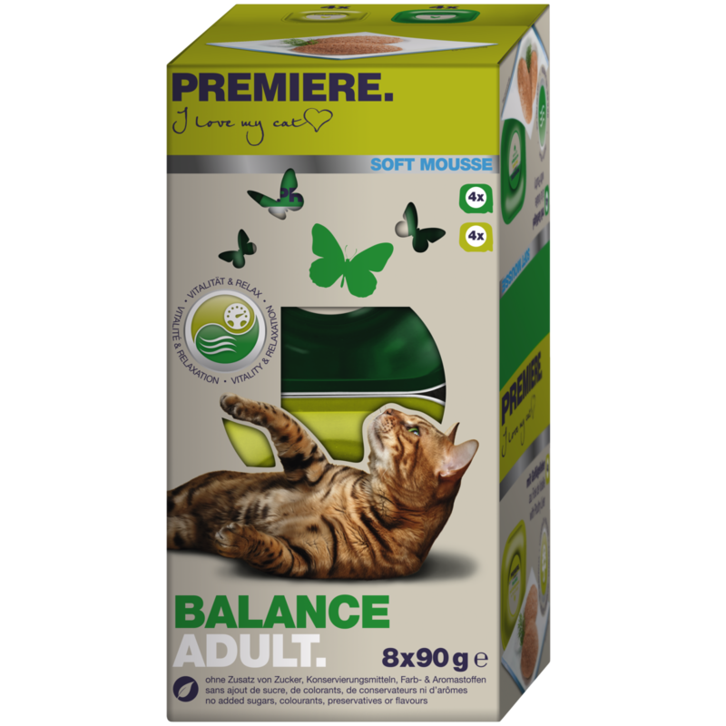 PREMIERE Nassfutter PREMIERE Soft Mousse Balance 8x90g