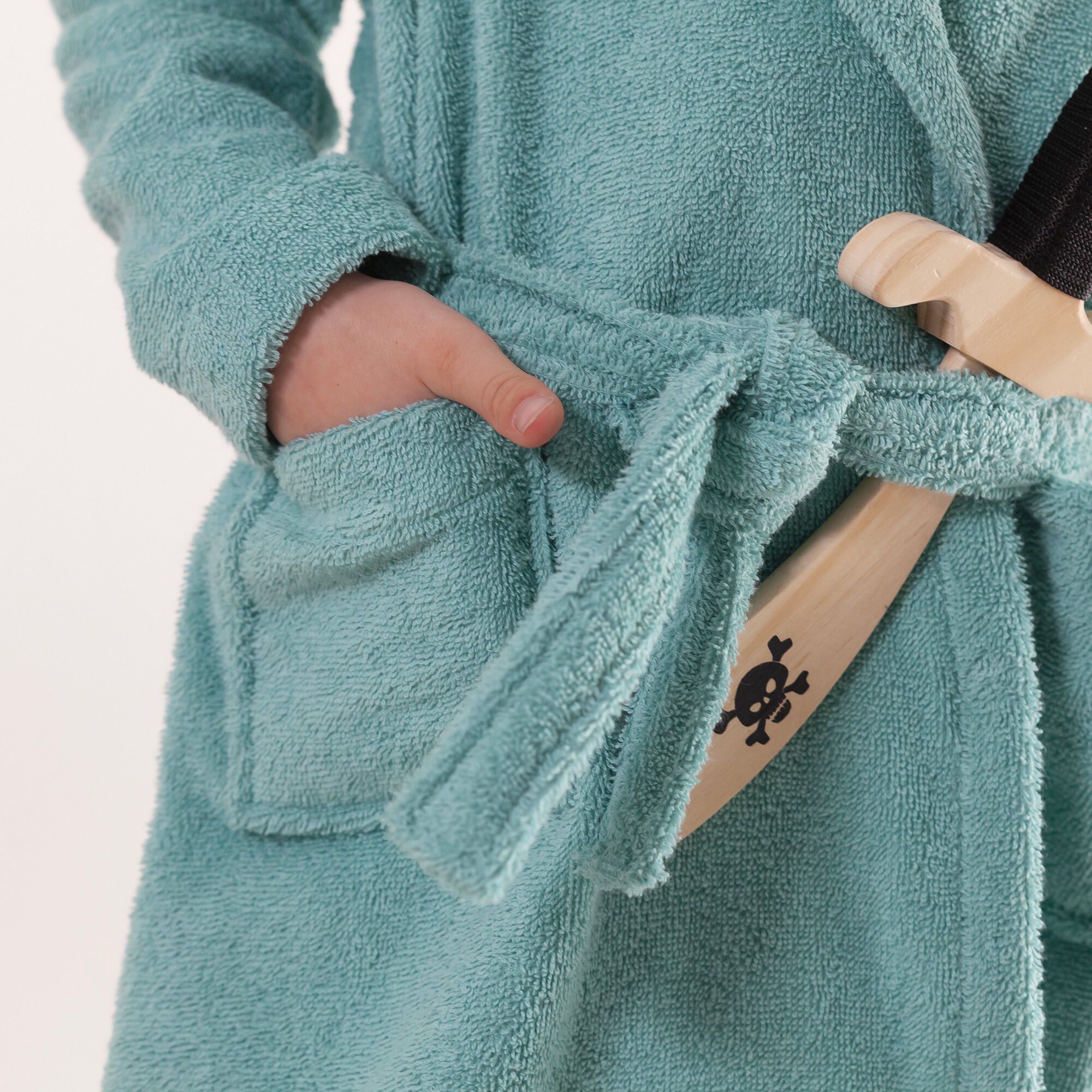 Peignoir de bain enfant pirate éponge coton