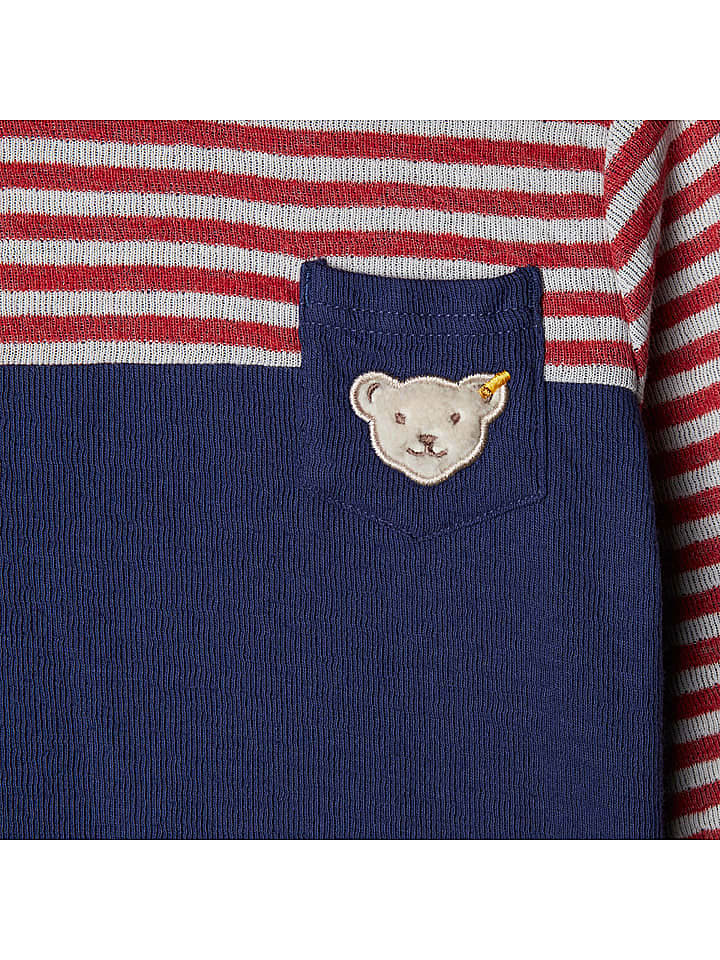 Steiff Longsleeve in Dunkelblau/ Rot/ Grau günstig kaufen 116