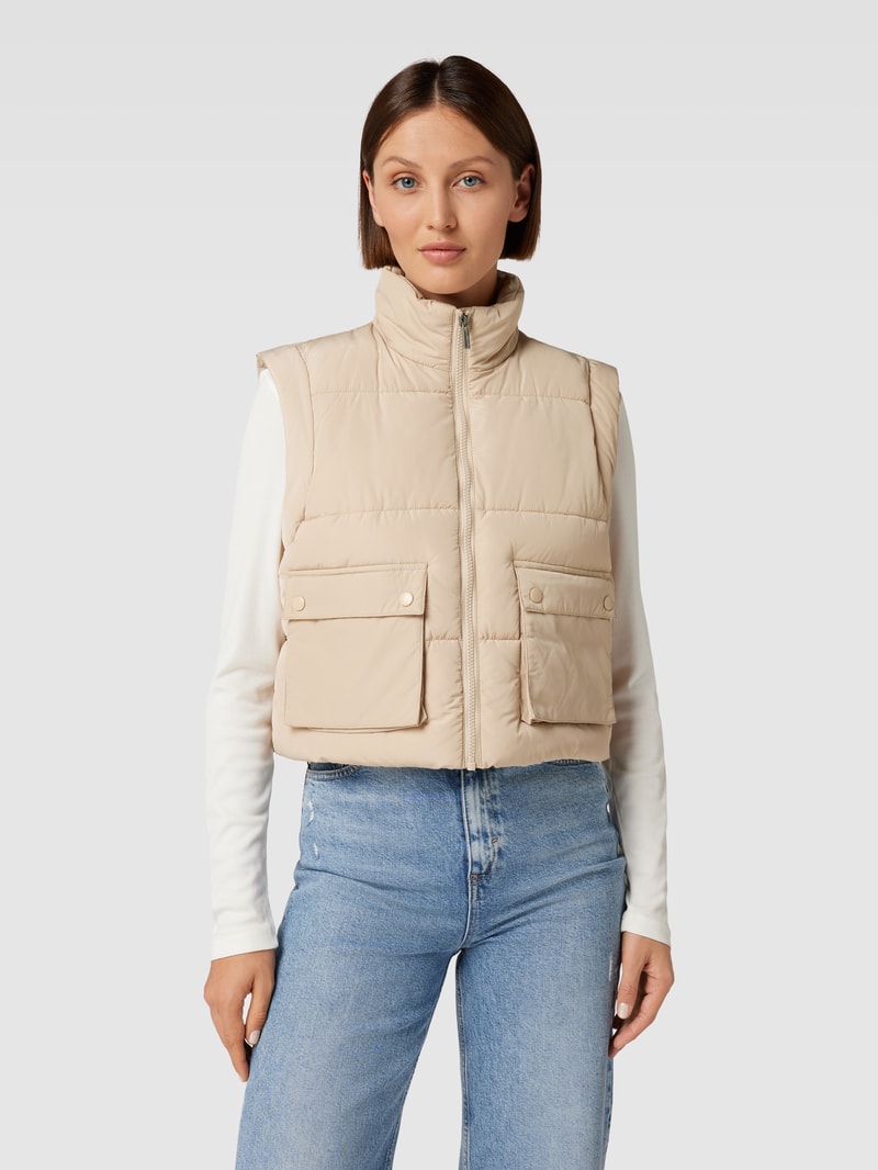 Steppweste mti Stehkragen Modell 'Nina' in beige