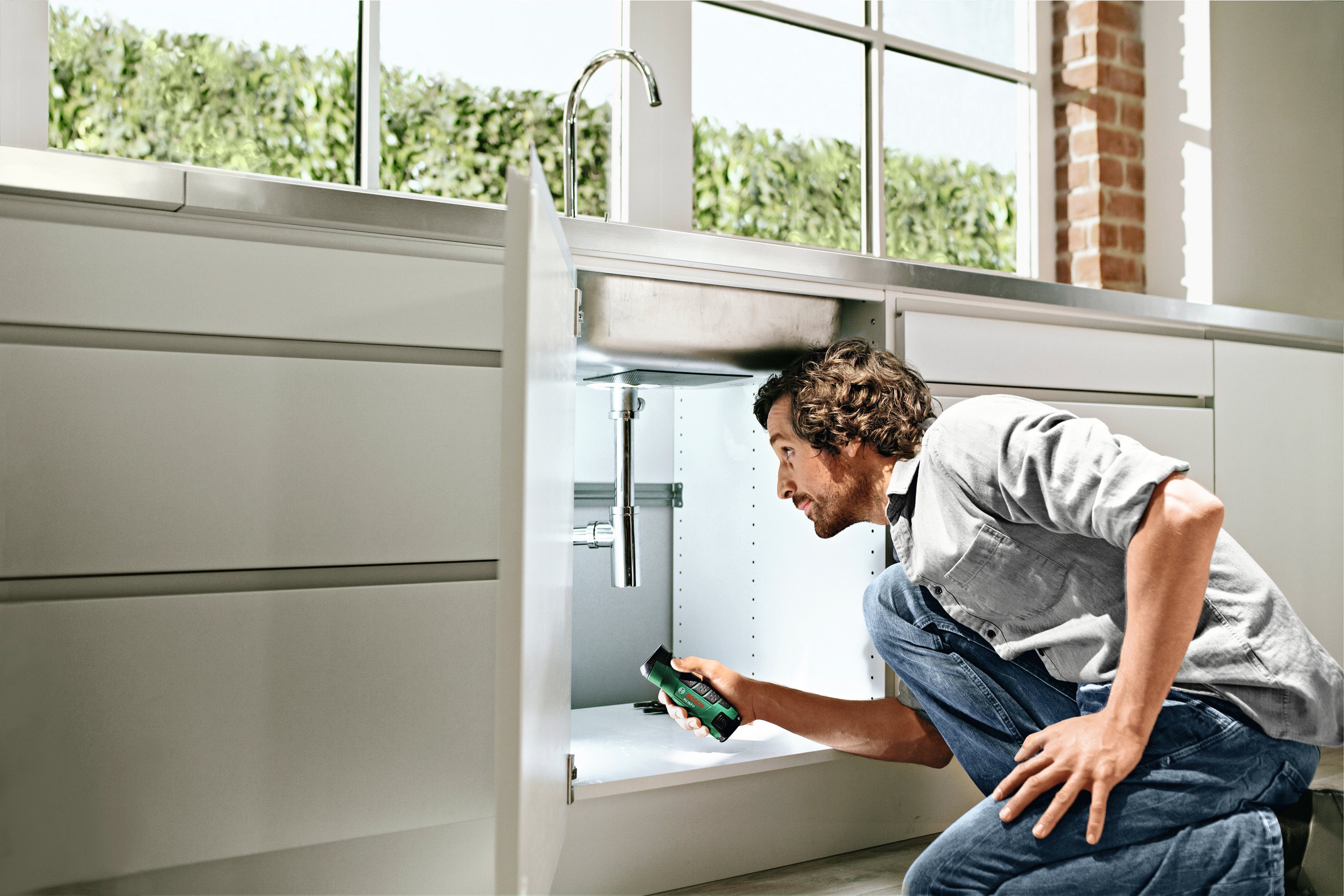 Bosch Home & Garden LED Arbeitsleuchte EasyLamp 12, LED fest integriert, ohne Akku und Ladegerät