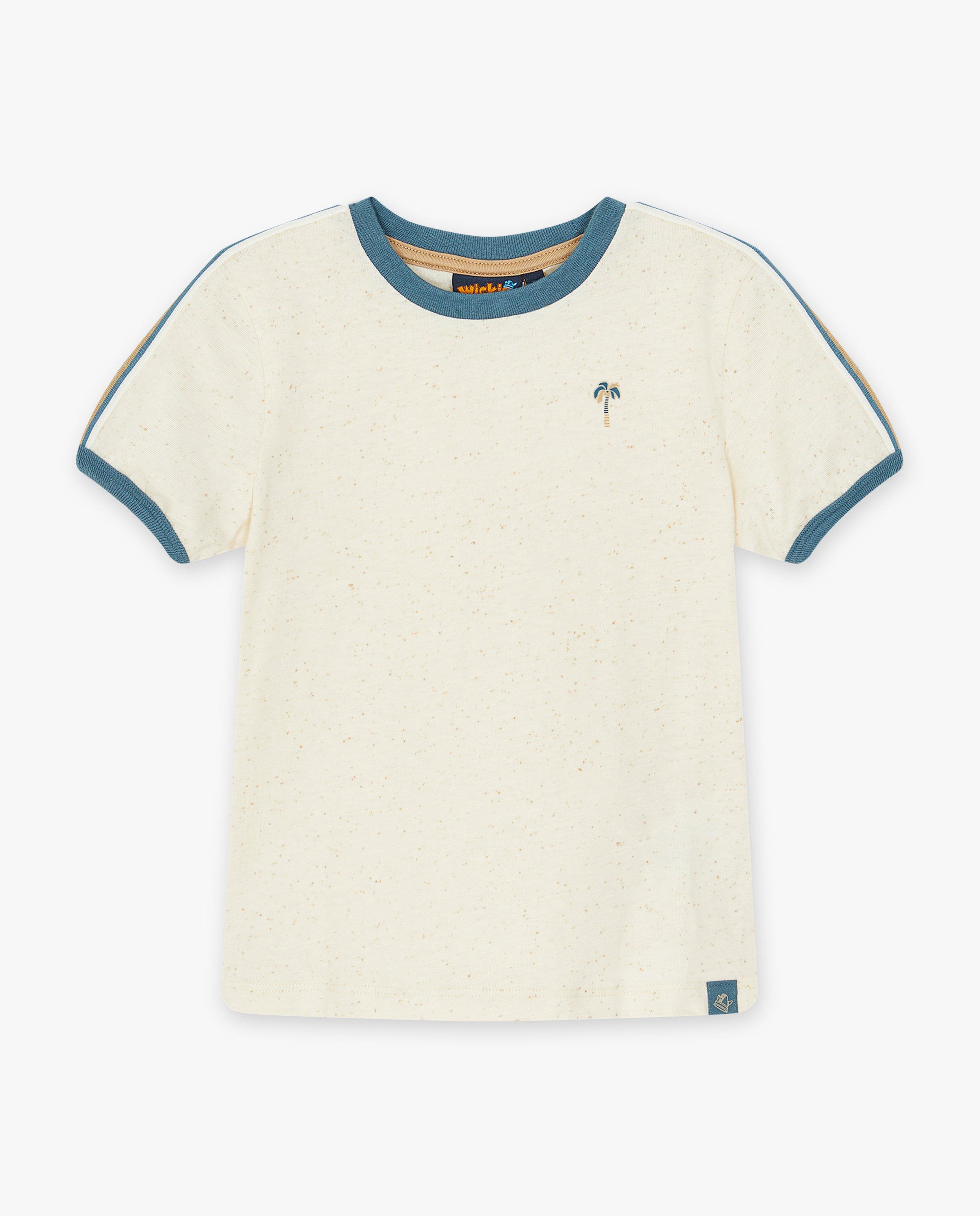 Tricou Wickie cu palmier alb