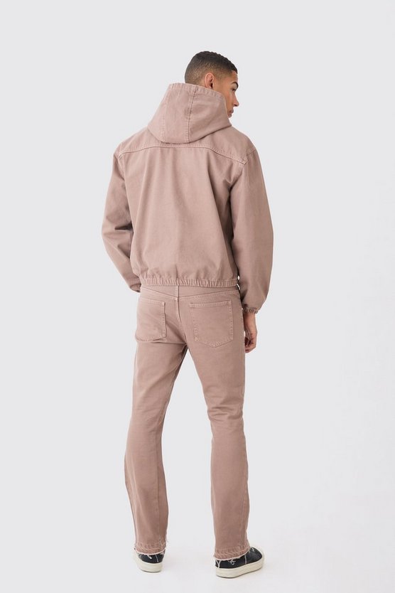 Kastiger Denim-Hoodie
