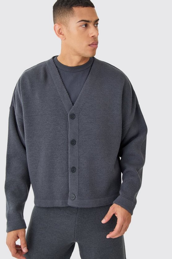 Kastiger Strick-Cardigan