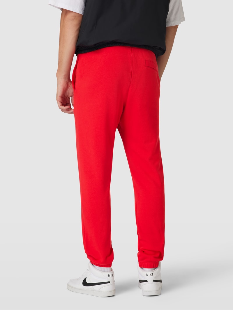 Sweatpants mit Label-Stitching in rot