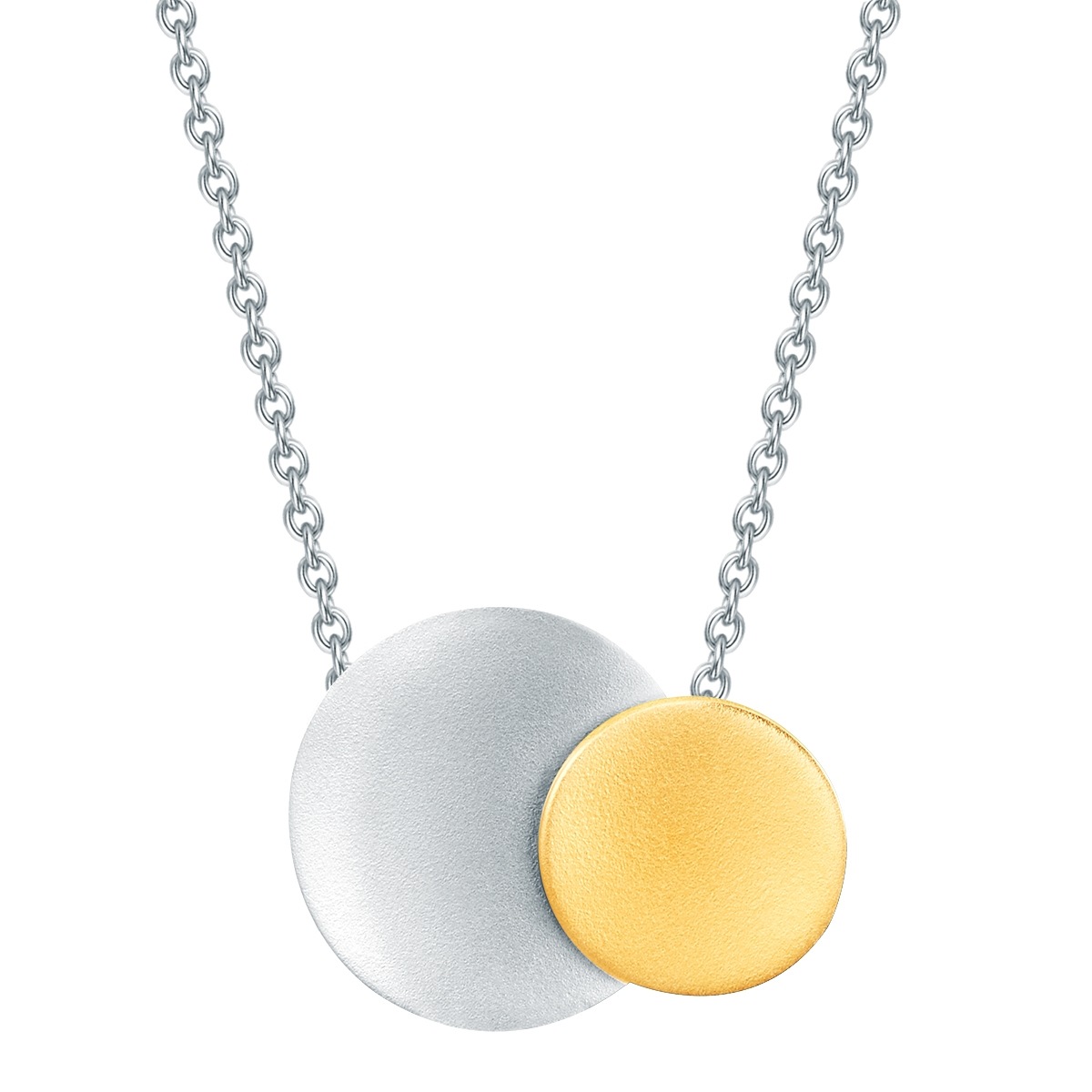 Halskette Sterling Silber in Silber/Gelbgold