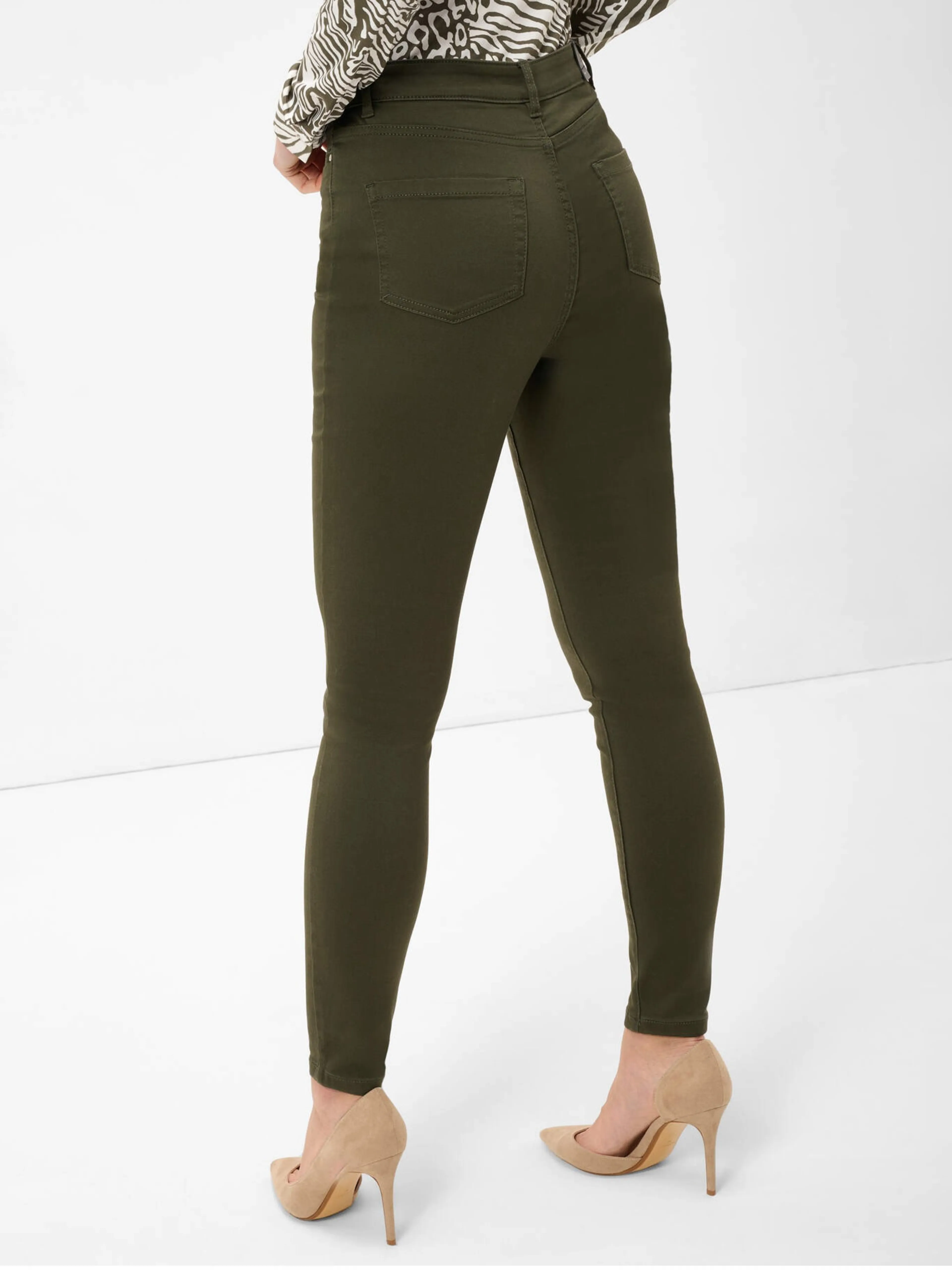 Khakifarbene Hose Skinny Fit ORSAY