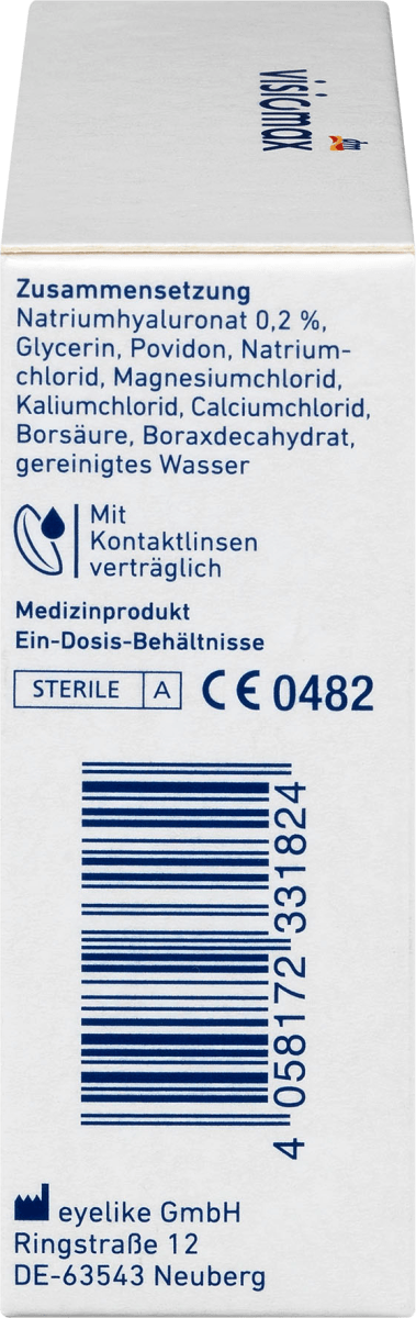 Augentropfen mit 0,2% Hyaluron, ohne Konservierungsmittel, 15 St