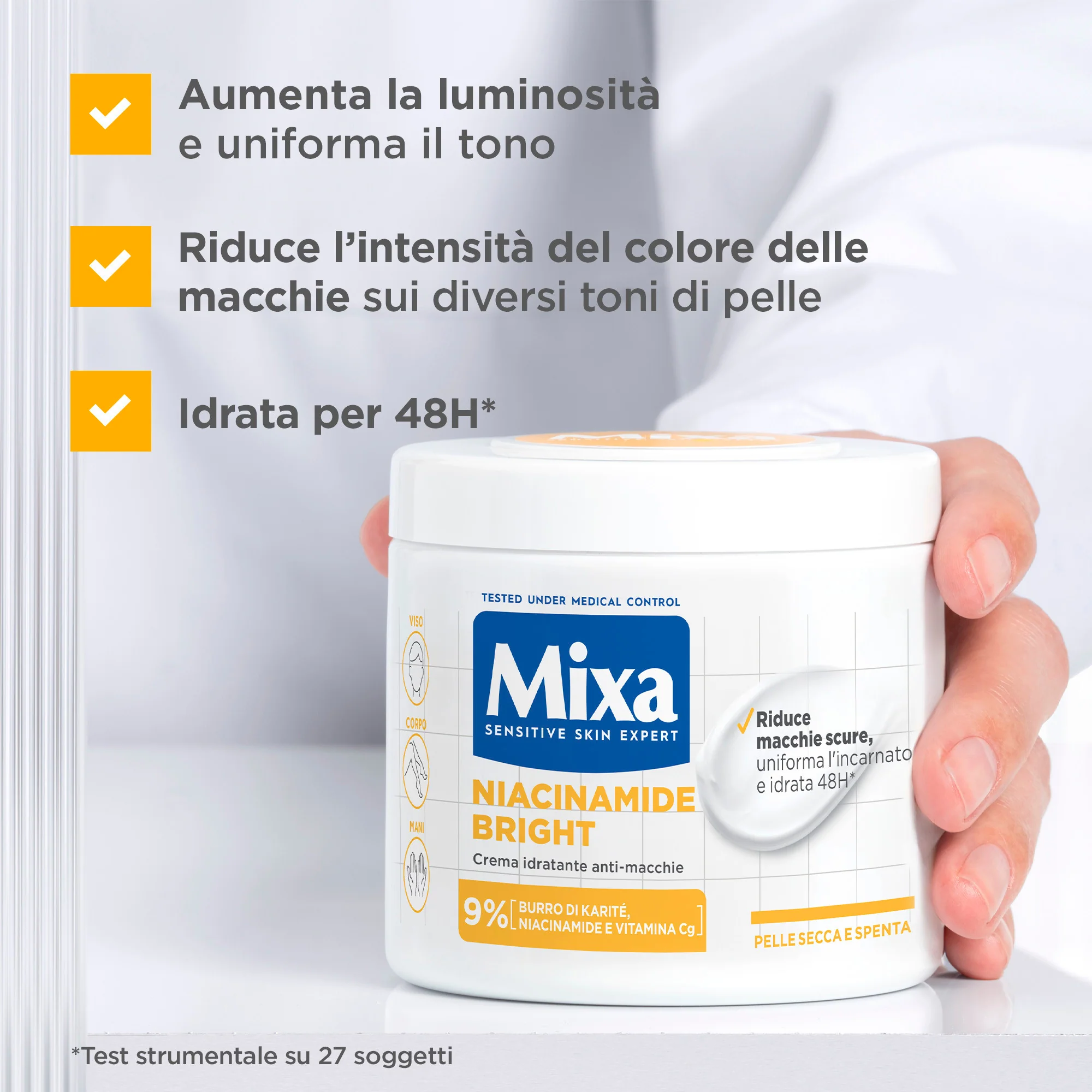 Niacinamid Bright Body - Hidratantna krema za tijelo, Posvjetljujuća krema za tijelo