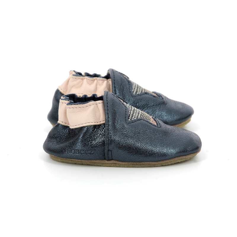 Chaussons cuir tannage végétal Star Stripe Crp