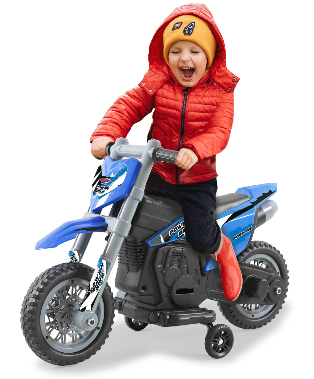 Jamara e.K. JAMARA-460678-Ride-on Motorrad Power Bike blau 6V